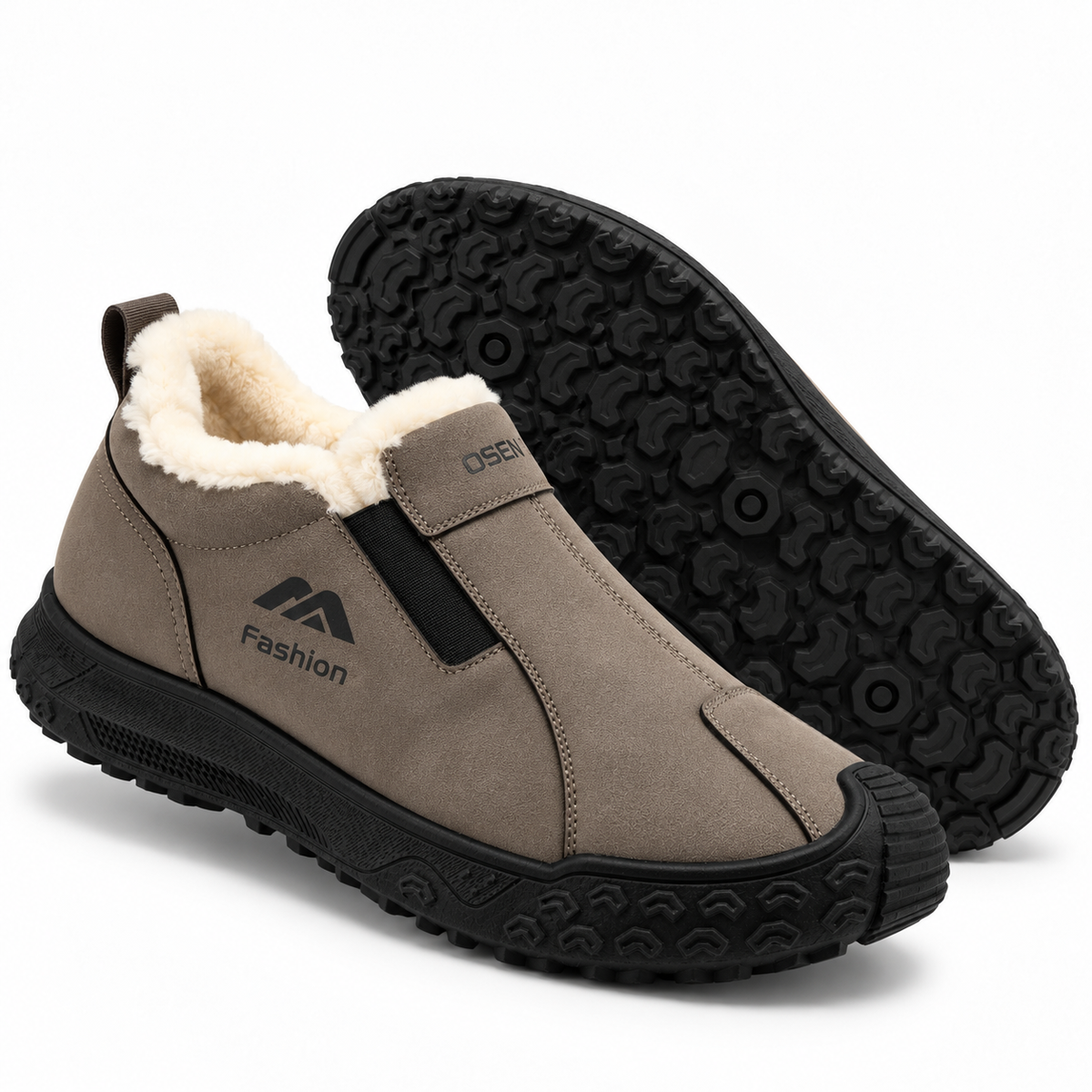 Heren Gevoerde Winterschoenen Instap Warm Suèdelook Antislip Zool Winter