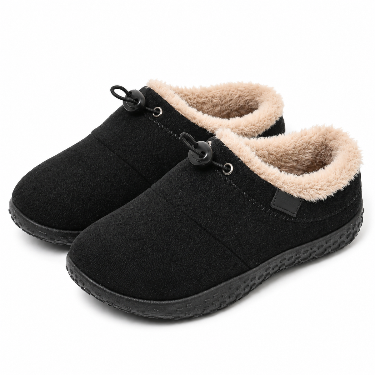 Dames Warme Pantoffels Elastisch Aantrekbaar Pluche Voering Winter