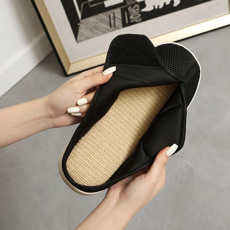 Dames Heren Brede Mesh Pantoffels Klittenband Ademend Lichtgewicht Binnen Buiten