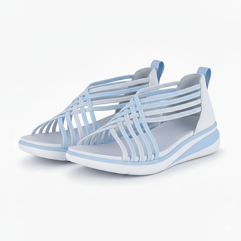 Dames Sandalen met Elastische Bandjes – Comfortabel en Makkelijk Instappen