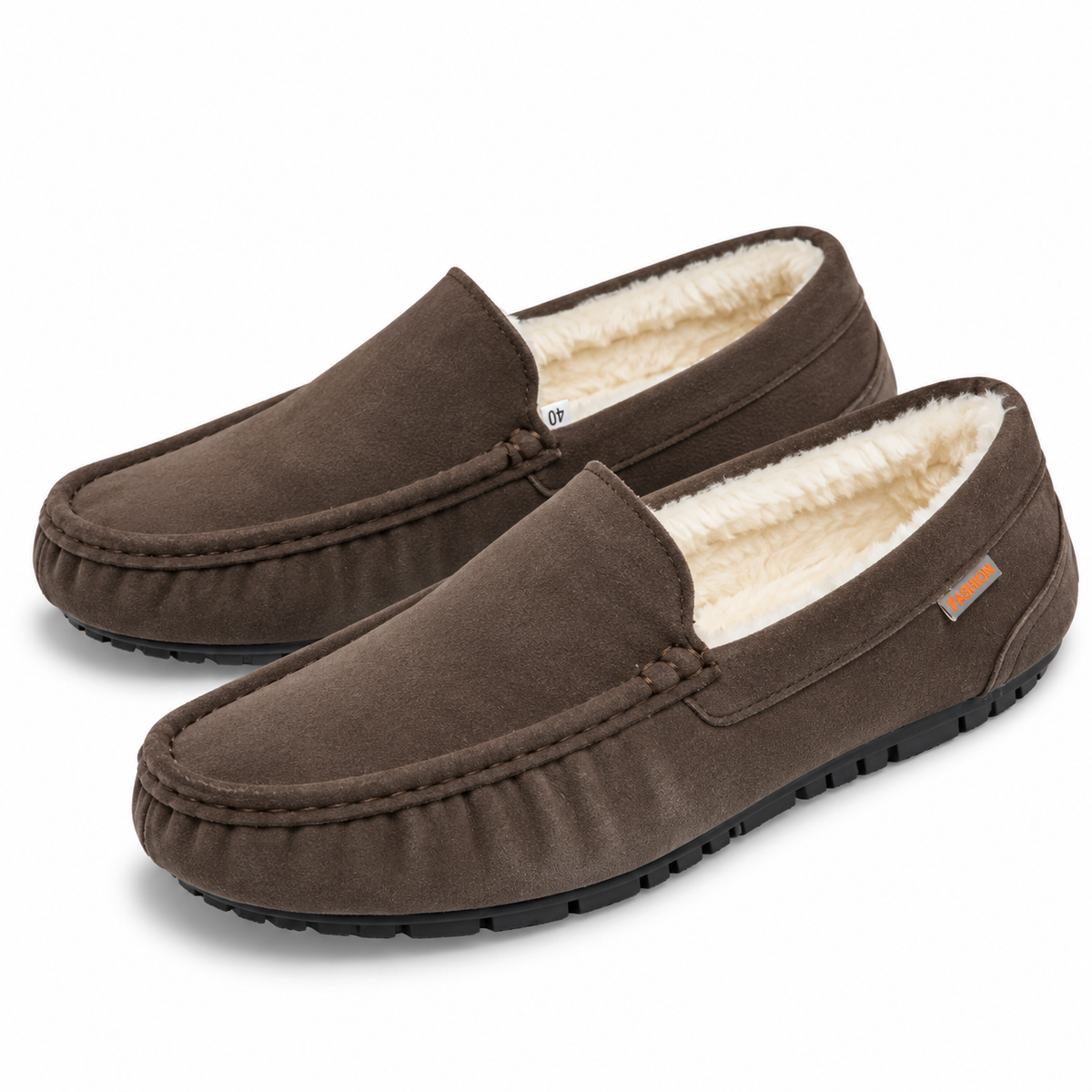 Heren Warme Loafer Pantoffels Zachte Pluche Voering Stevige Zool