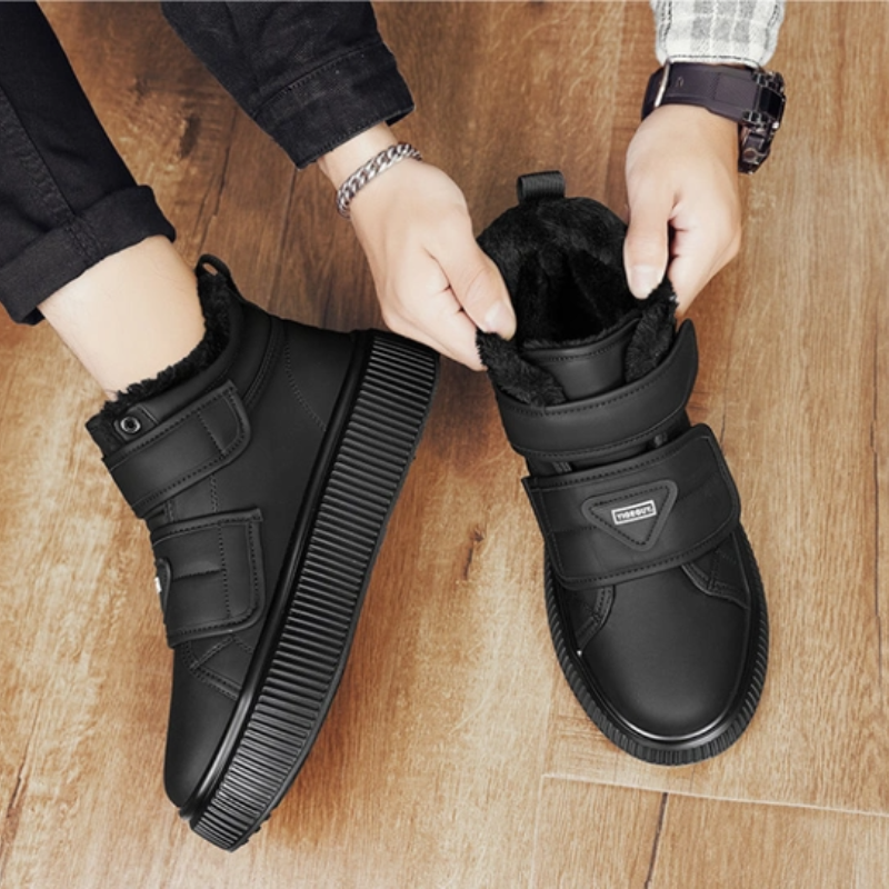 Dames Heren Winter Enkelboots Extra Breed Klittenband Pluche Voering Platform