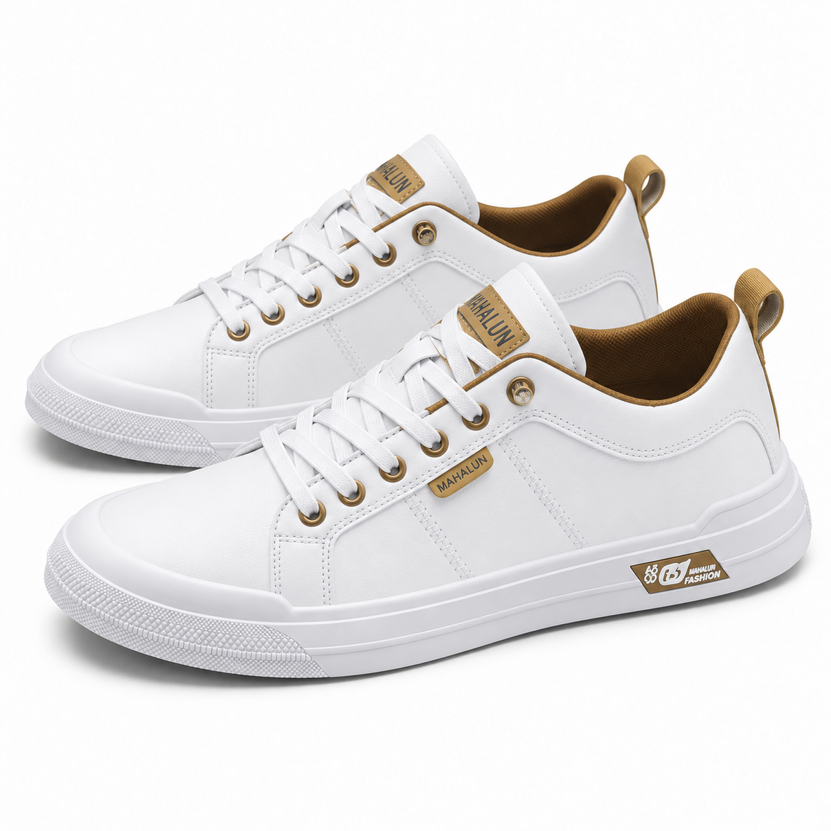 Heren Sneakers Lage Schacht Veters Metalen Oogjes Dikke Zool Casual Dagelijks