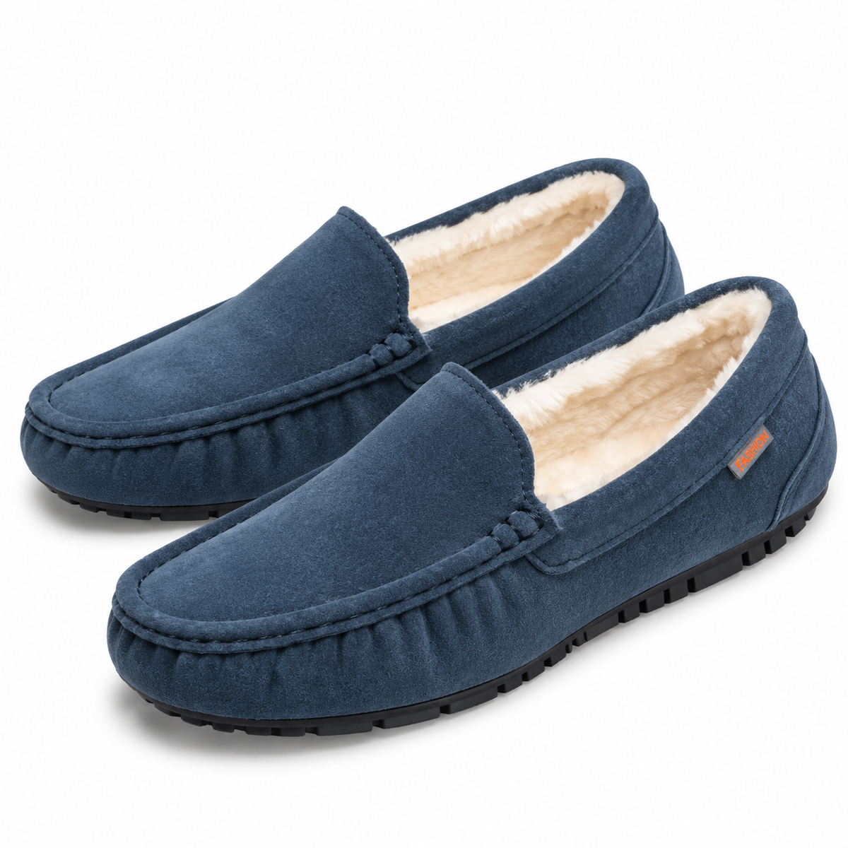 Heren Warme Loafer Pantoffels Zachte Pluche Voering Stevige Zool
