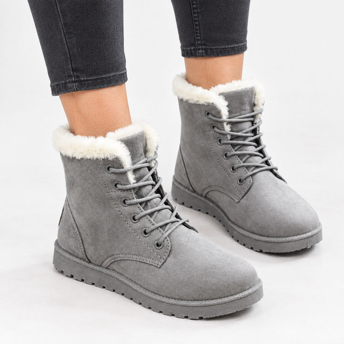 Dames Winterlaarzen Enkelhoog Pluche Voering Dempend Antislip Lichtgewicht