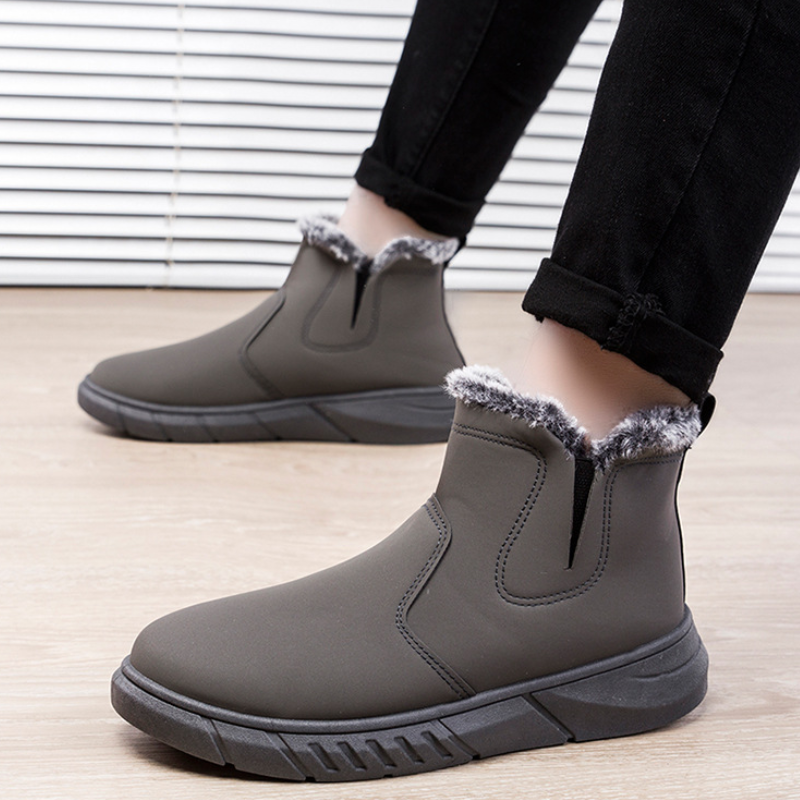 Dames Heren Winterboots Fleece Voering Enkelhoog Dempend Profielzool Rits Winter