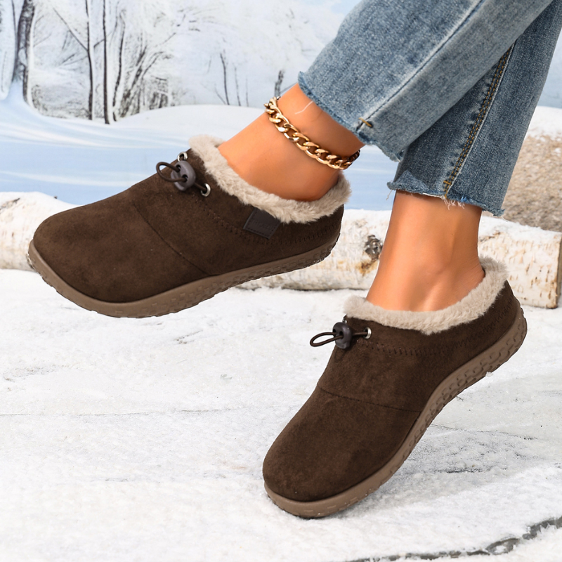 Dames Warme Pantoffels Elastisch Aantrekbaar Pluche Voering Winter