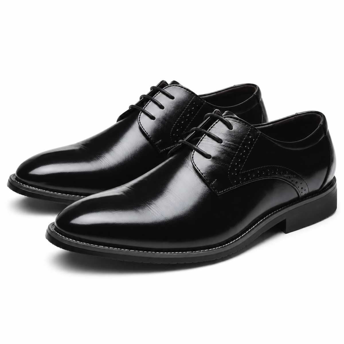 Heren Nette Veterschoenen Derby Brogue Glad Bovenwerk Formeel Zakelijk