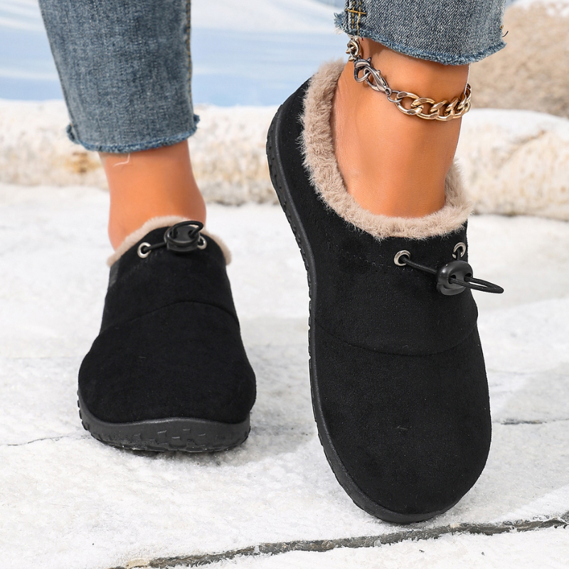Dames Warme Pantoffels Elastisch Aantrekbaar Pluche Voering Winter