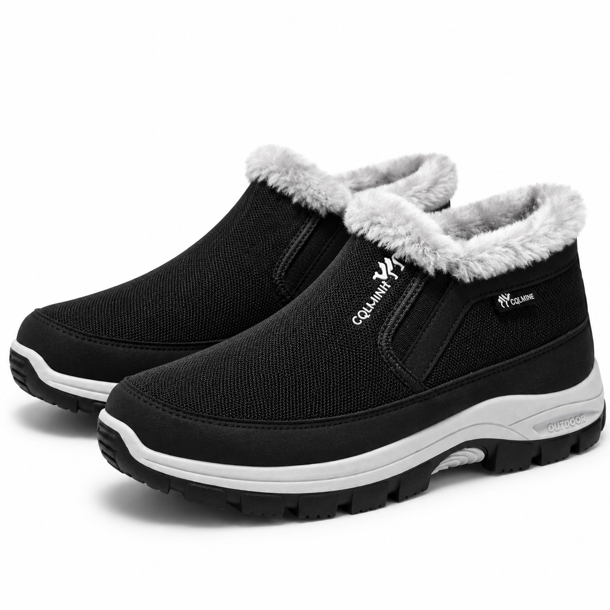 Heren Orthopedische Winter Instappers Warm Gevoerd Flexibele Zool