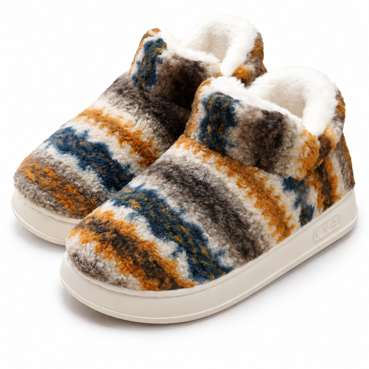 Dames Heren Katoenen Huisslippers met Pluche Voering en Dikke Antislip Zool Winter