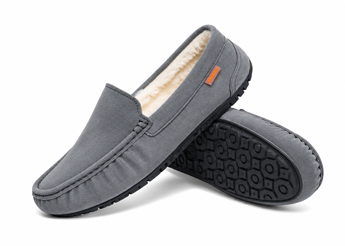 Heren Warme Loafer Pantoffels Zachte Pluche Voering Stevige Zool