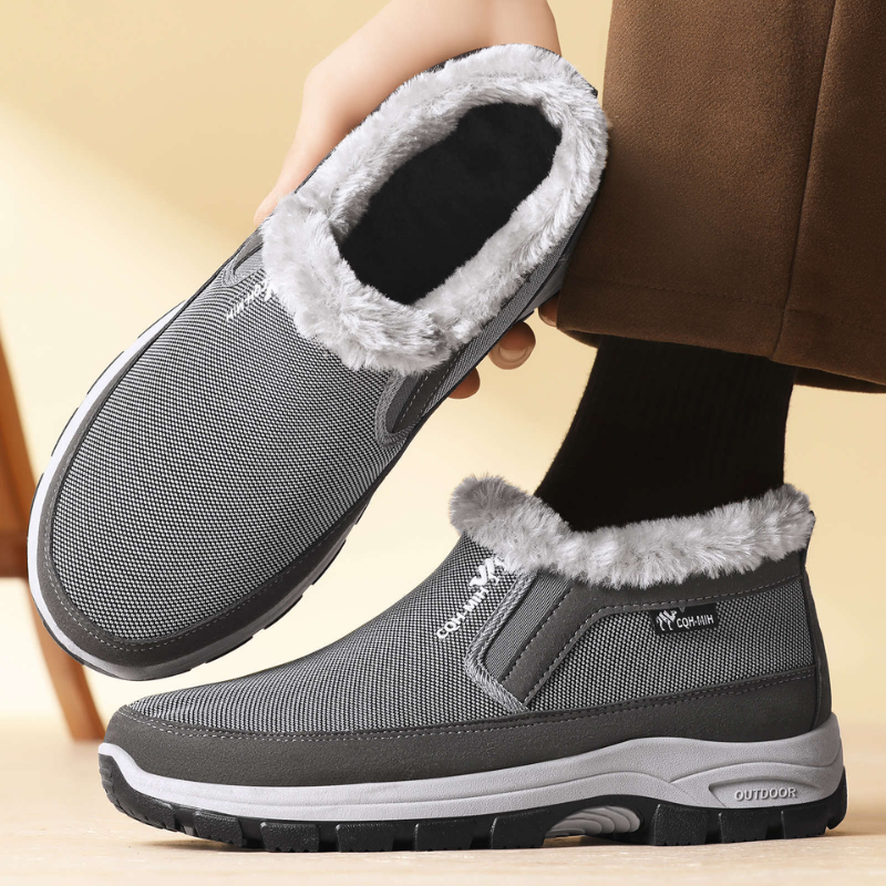 Heren Orthopedische Winter Instappers Warm Gevoerd Flexibele Zool