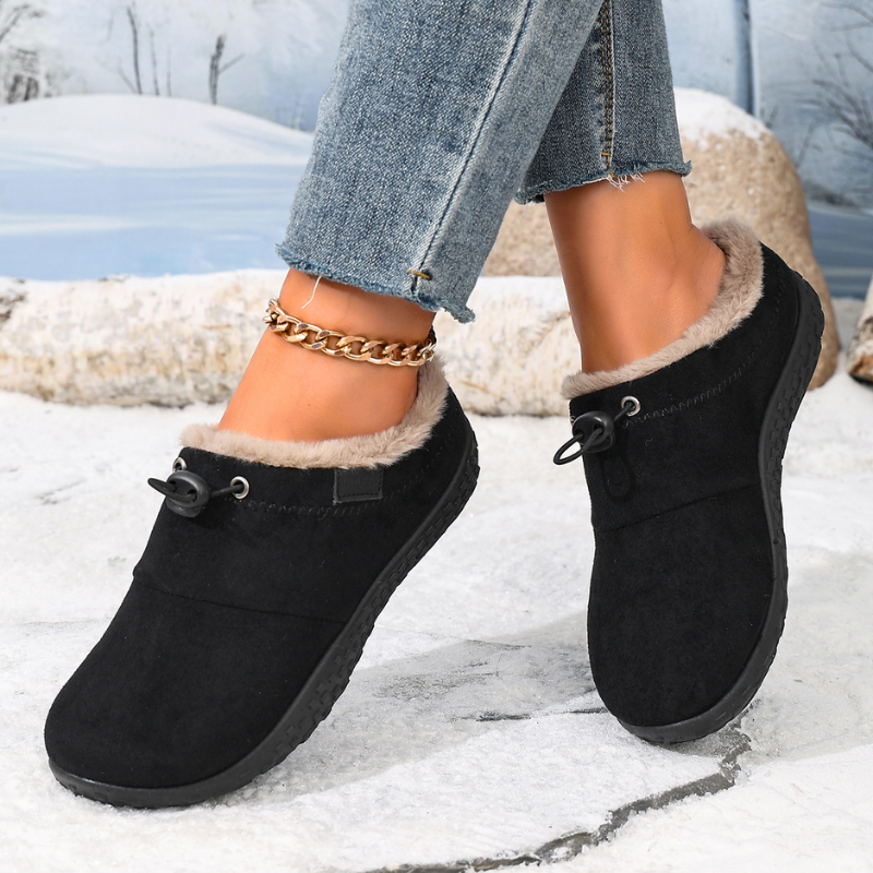 Dames Warme Pantoffels Elastisch Aantrekbaar Pluche Voering Winter