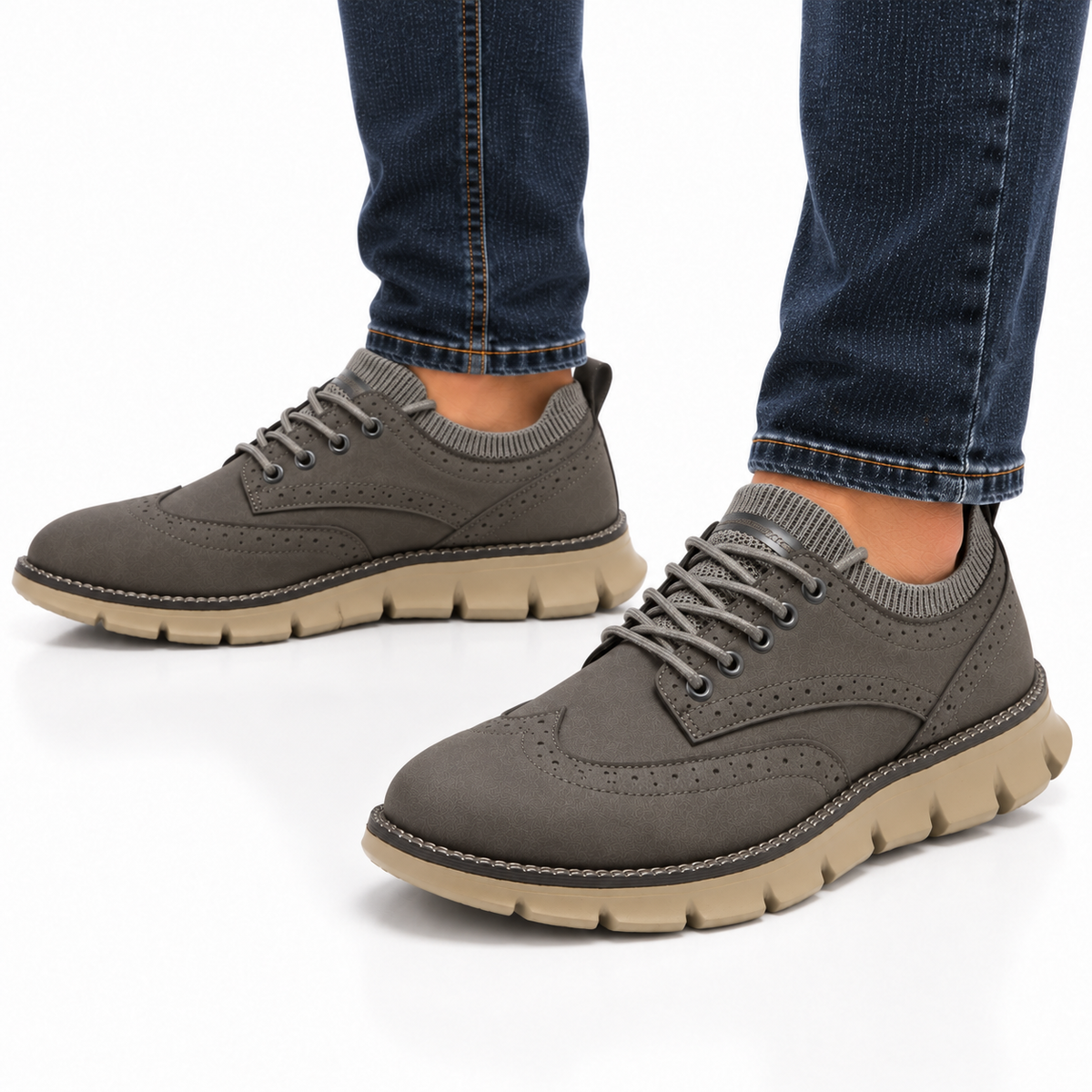 Heren Orthopedische Veterschoenen Dikke Zool Lichtgewicht Casual