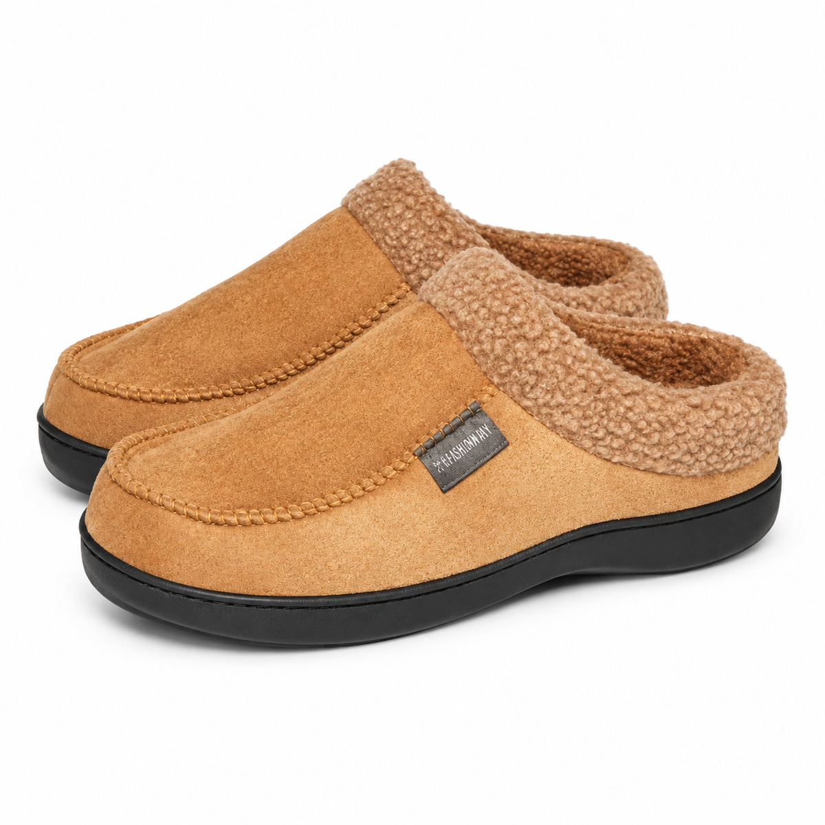 Heren Warme Huisslippers met Fleece Voering en Dikke Antislip Zool voor Winter