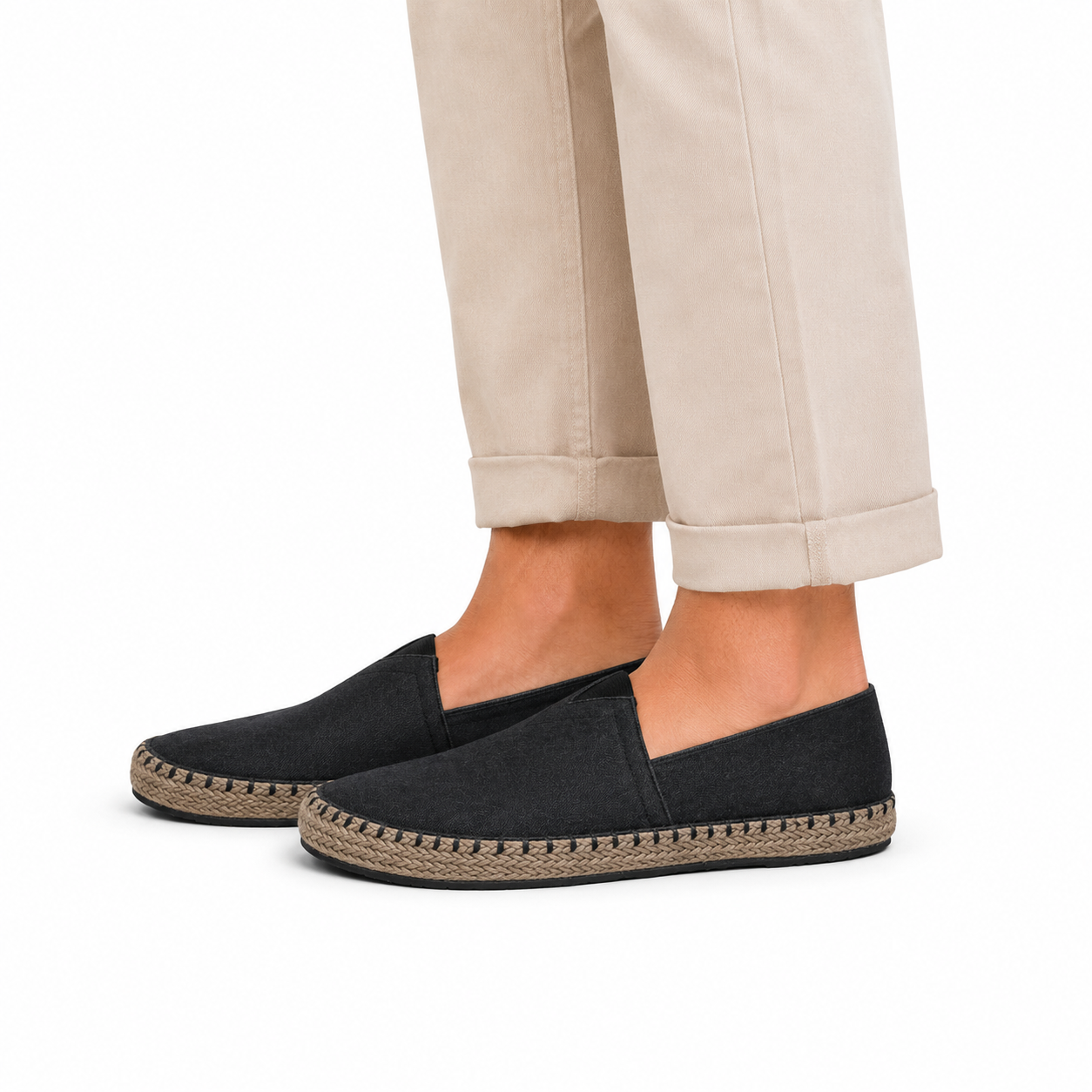 Heren Canvas Espadrilles – Platte Loafers voor Lente en Zomer
