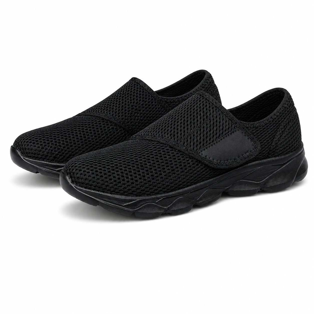 Extra Brede Sneakers Klittenband Mesh Luchtig Lichtgewicht Zomer Unisex