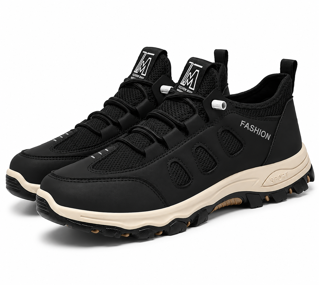 Heren Wandelschoenen Lichtgewicht Ademend Mesh met Elastische Veters Zomer