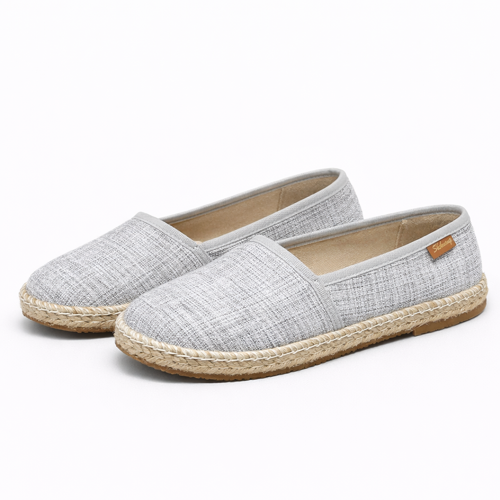 Dames Canvas Espadrilles – Ademende Platte Schoenen met Antislip Zool voor Lente en Zomer