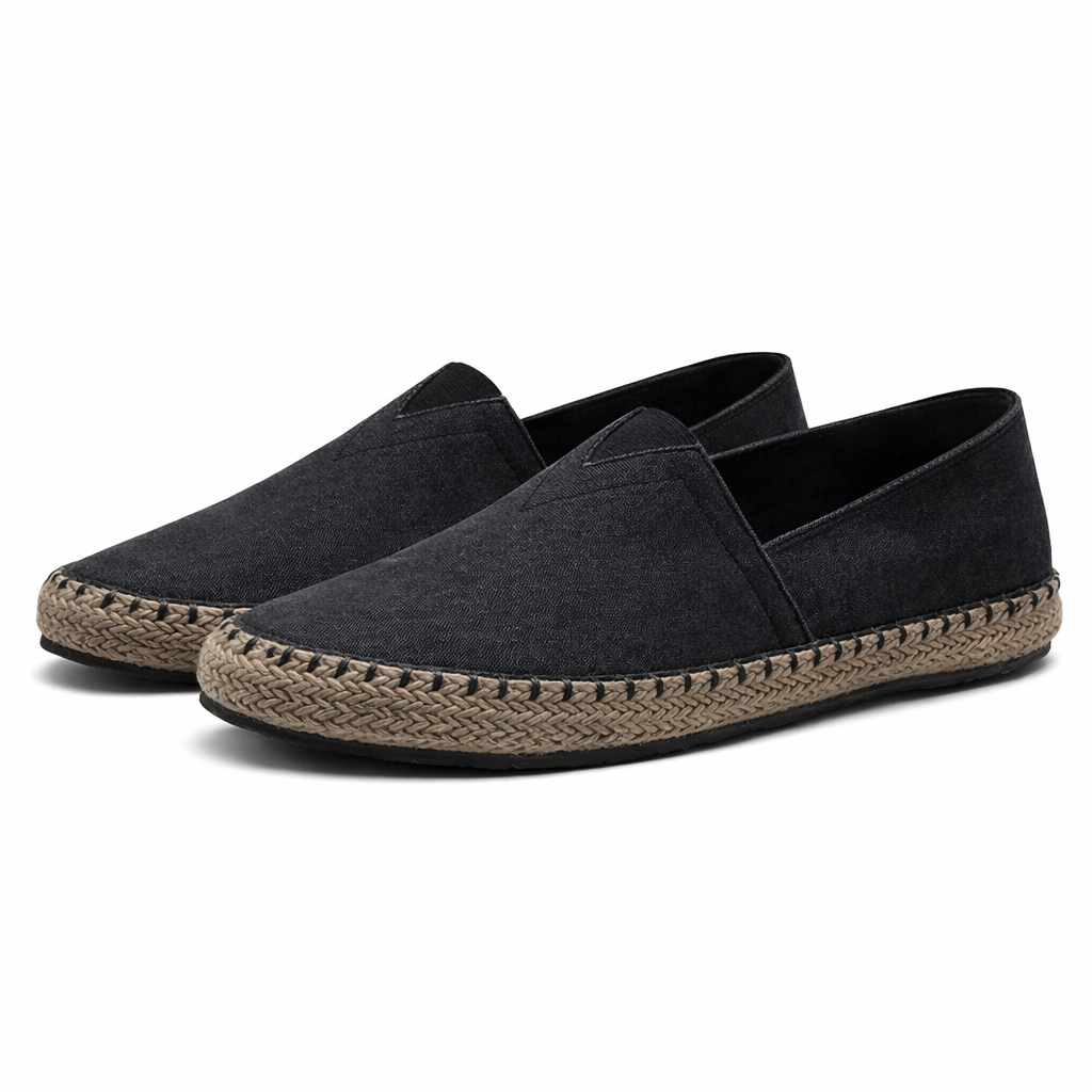 Heren Canvas Espadrilles – Platte Loafers voor Lente en Zomer