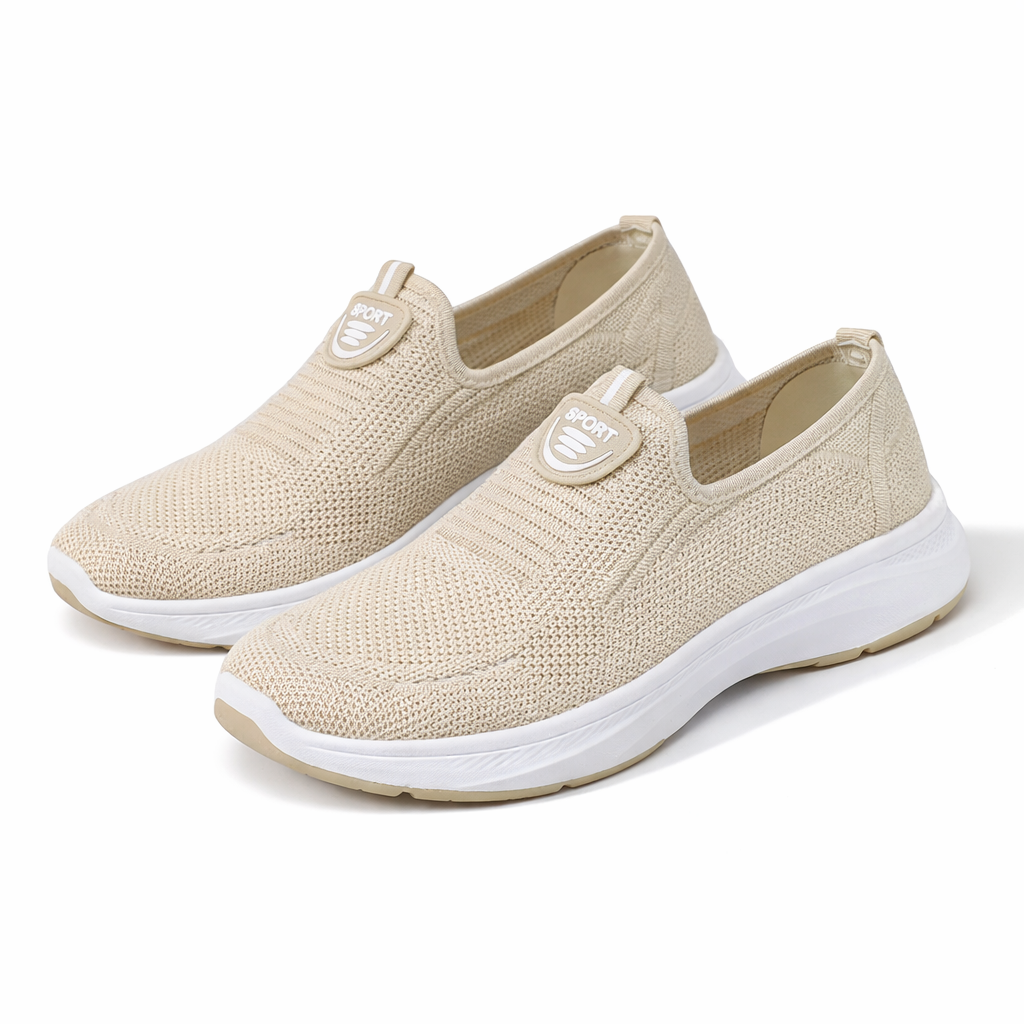 Dames Ademende Instap Loafers met Stevige Zool – Ademend en Comfortabel voor de Zomer