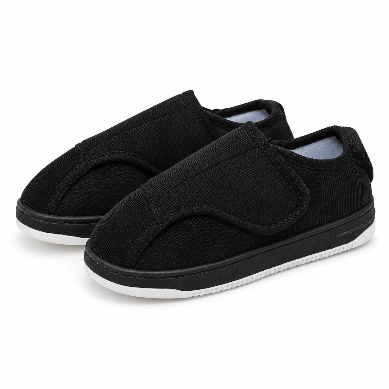 Dames Heren Extra Brede Sloffen Klittenband Antislip Lichtgewicht Binnen Buiten