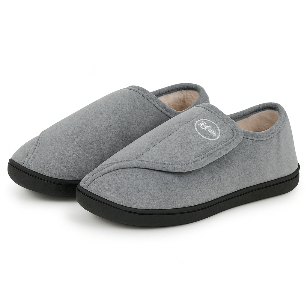 Dames en heren Sloffen voor Brede en Gezwollen Voeten met Klittenband