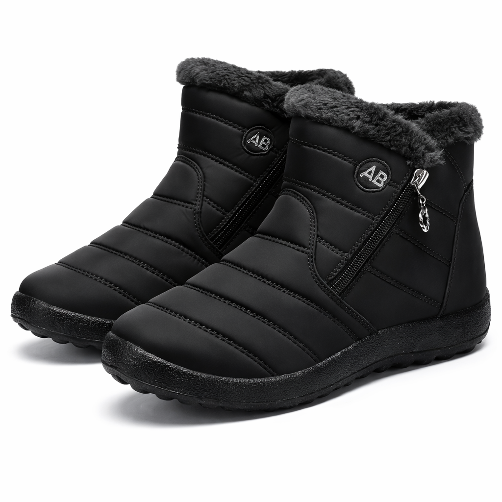 Dames Gevoerde Winterlaarzen Thermovoering Waterafstotend Antislip Rits Warm