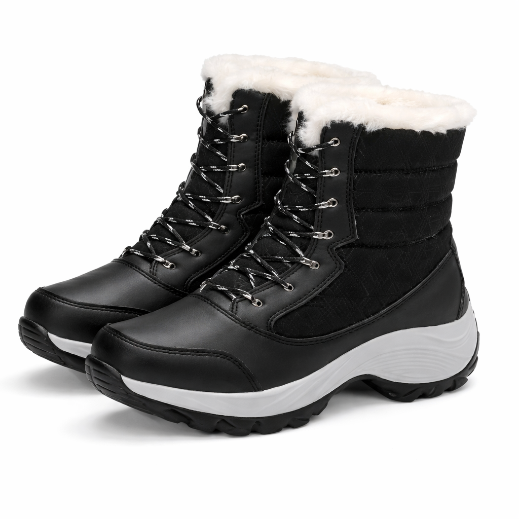 Dames Snowboots Enkelhoog Bontvoering Platform Antislip Waterafstotend Winter
