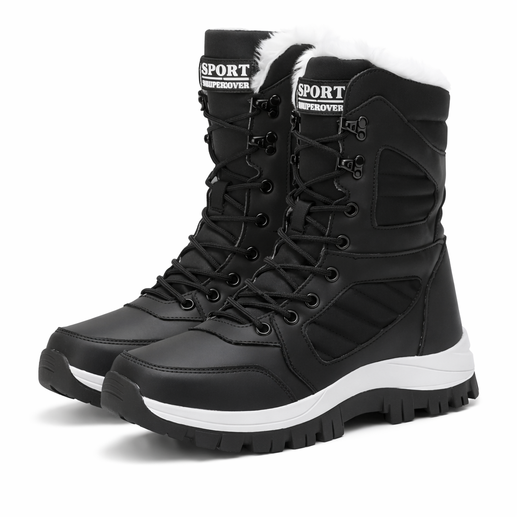 Dames Sneeuwlaarzen Hoog Warme Voering Waterafstotend Antislip Winter