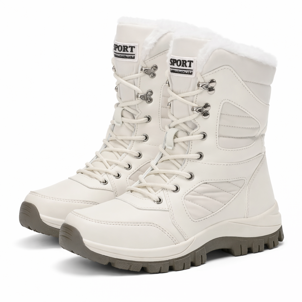 Dames Sneeuwlaarzen Hoog Warme Voering Waterafstotend Antislip Winter