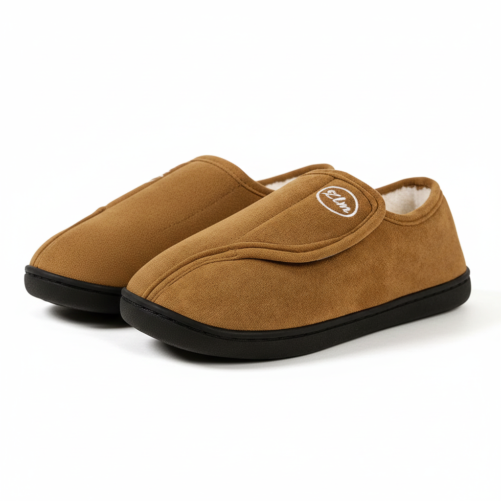 Dames en heren Sloffen voor Brede en Gezwollen Voeten met Klittenband