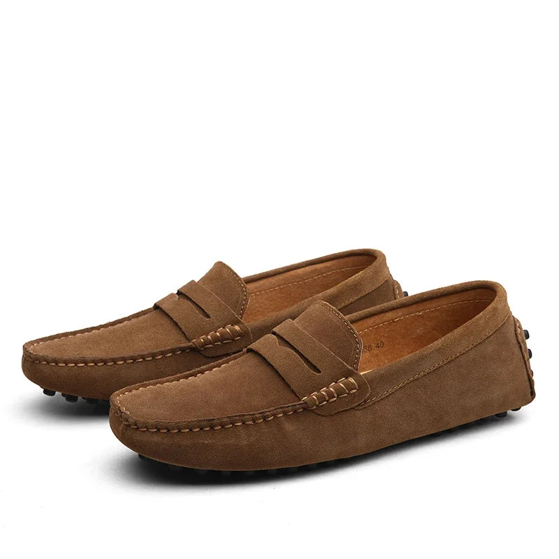 Heren Suède Loafers Instap Binnenzool Antislip Zool Casual