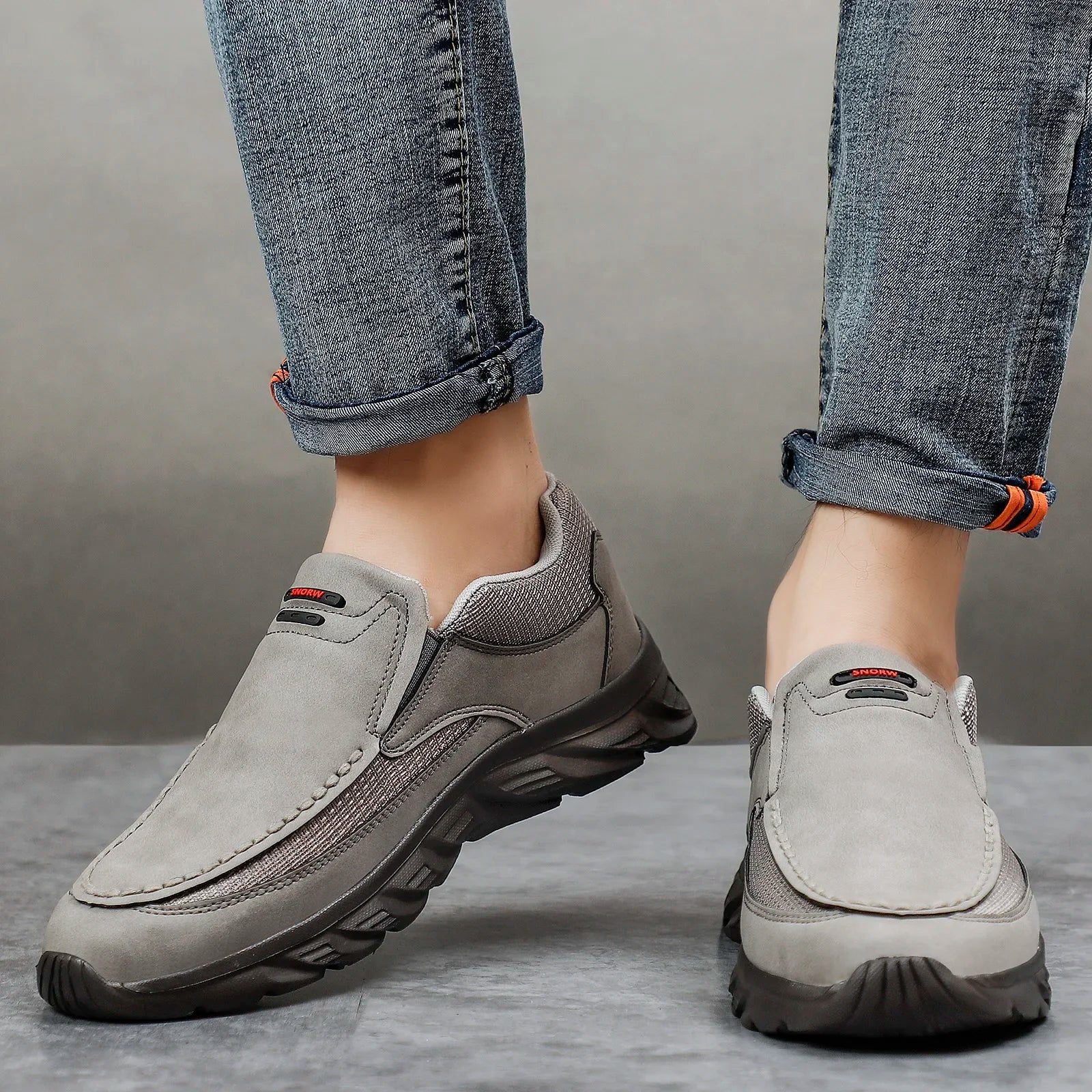 Heren Instap Loafers met Dikke Zool – Comfortabele Casual Schoenen