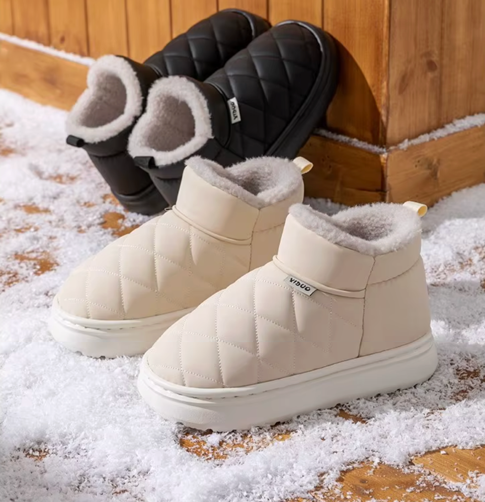 Dames Snowboots Warme Voering Instap Antislip Zool Zonder Veters Waterafstotend
