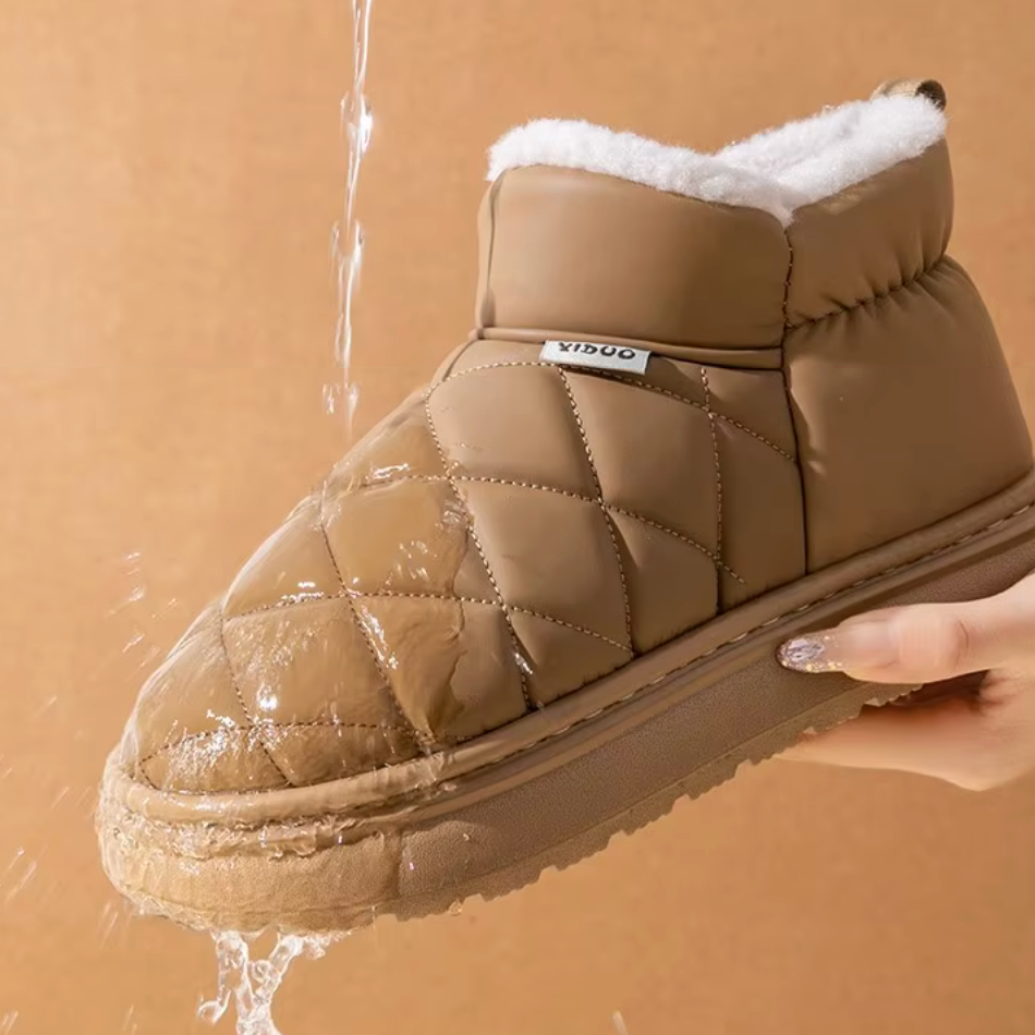 Dames Snowboots Warme Voering Instap Antislip Zool Zonder Veters Waterafstotend