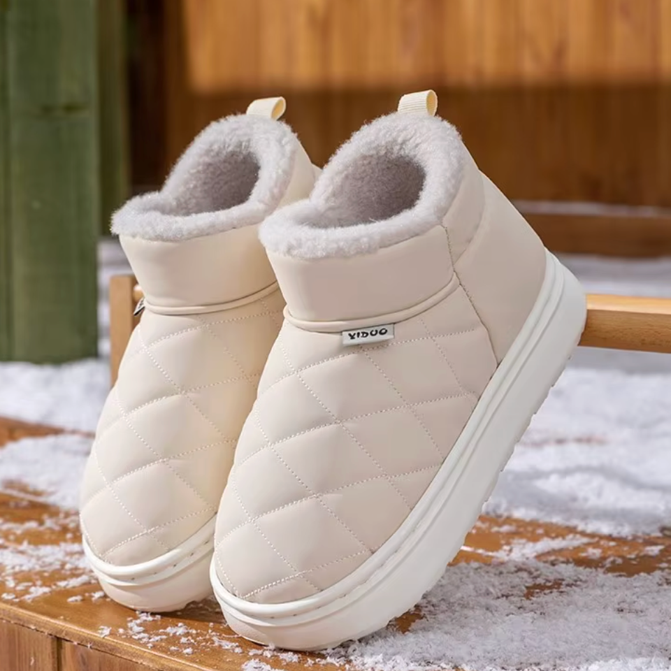 Dames Snowboots Warme Voering Instap Antislip Zool Zonder Veters Waterafstotend