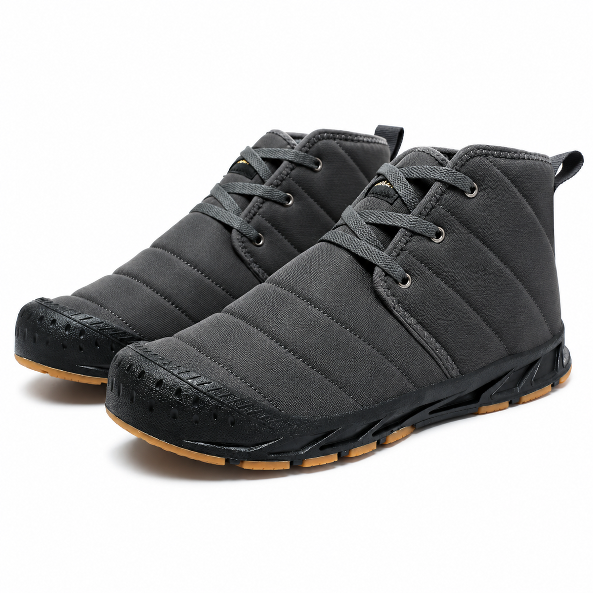 Heren Gevoerde Enkelboots Veters Warme Voering Profielzool Herfst Winter