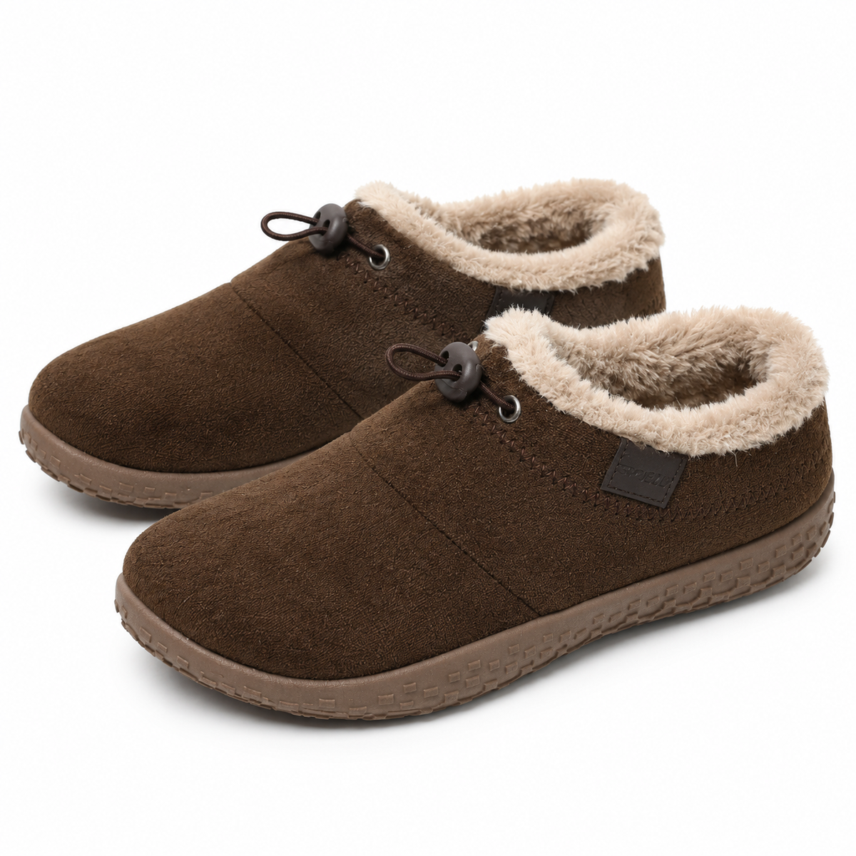 Dames Warme Pantoffels Elastisch Aantrekbaar Pluche Voering Winter