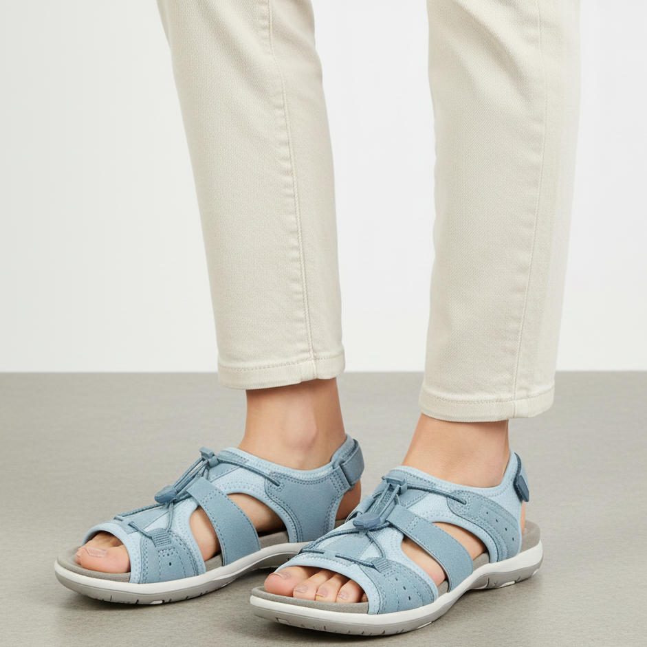 Dames Comfort Sandalen met Zachte Demping en Stevige Grip – Geschikt voor Normale en Brede Voeten