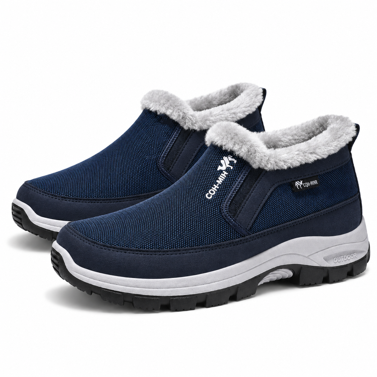 Heren Orthopedische Winter Instappers Warm Gevoerd Flexibele Zool
