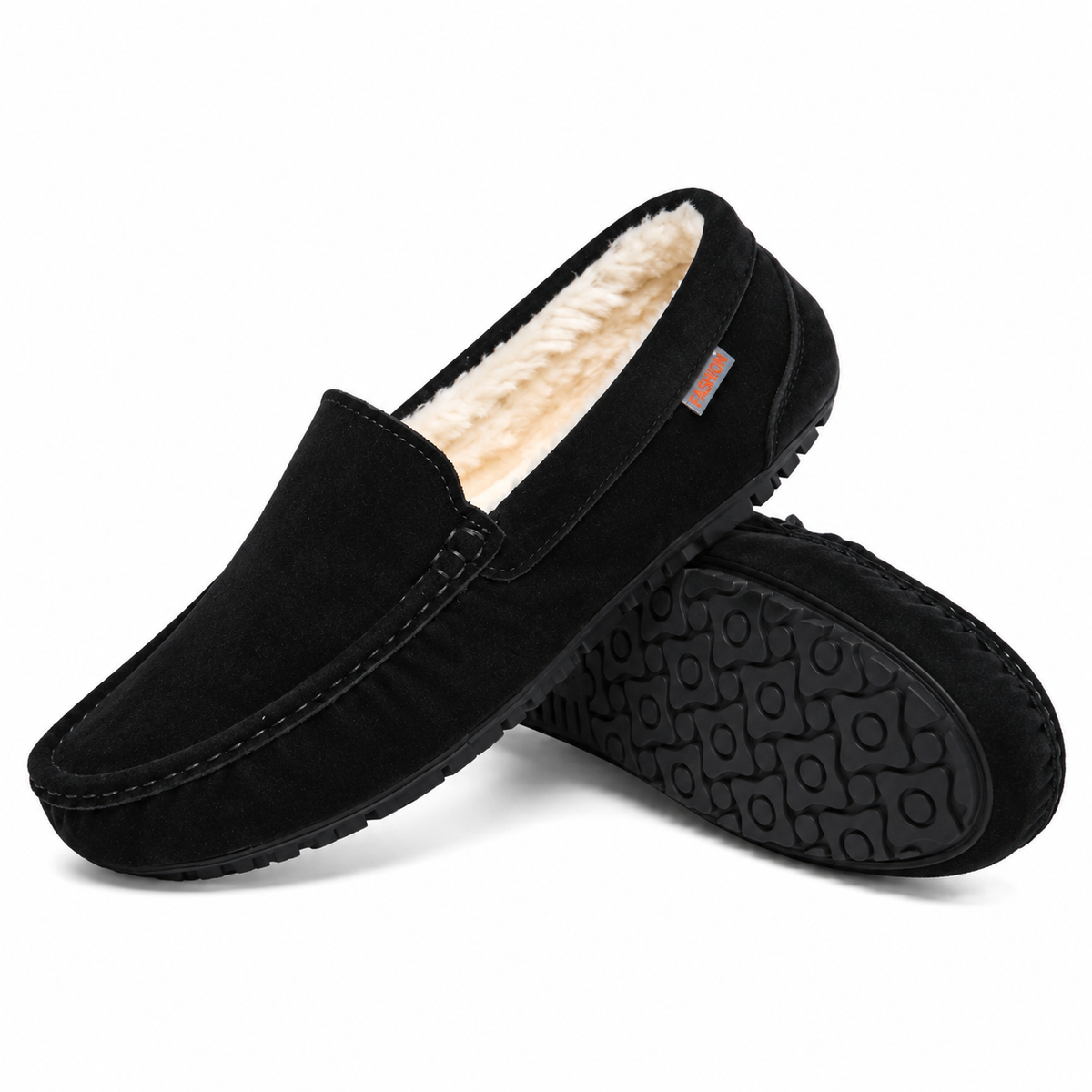 Heren Warme Loafer Pantoffels Zachte Pluche Voering Stevige Zool