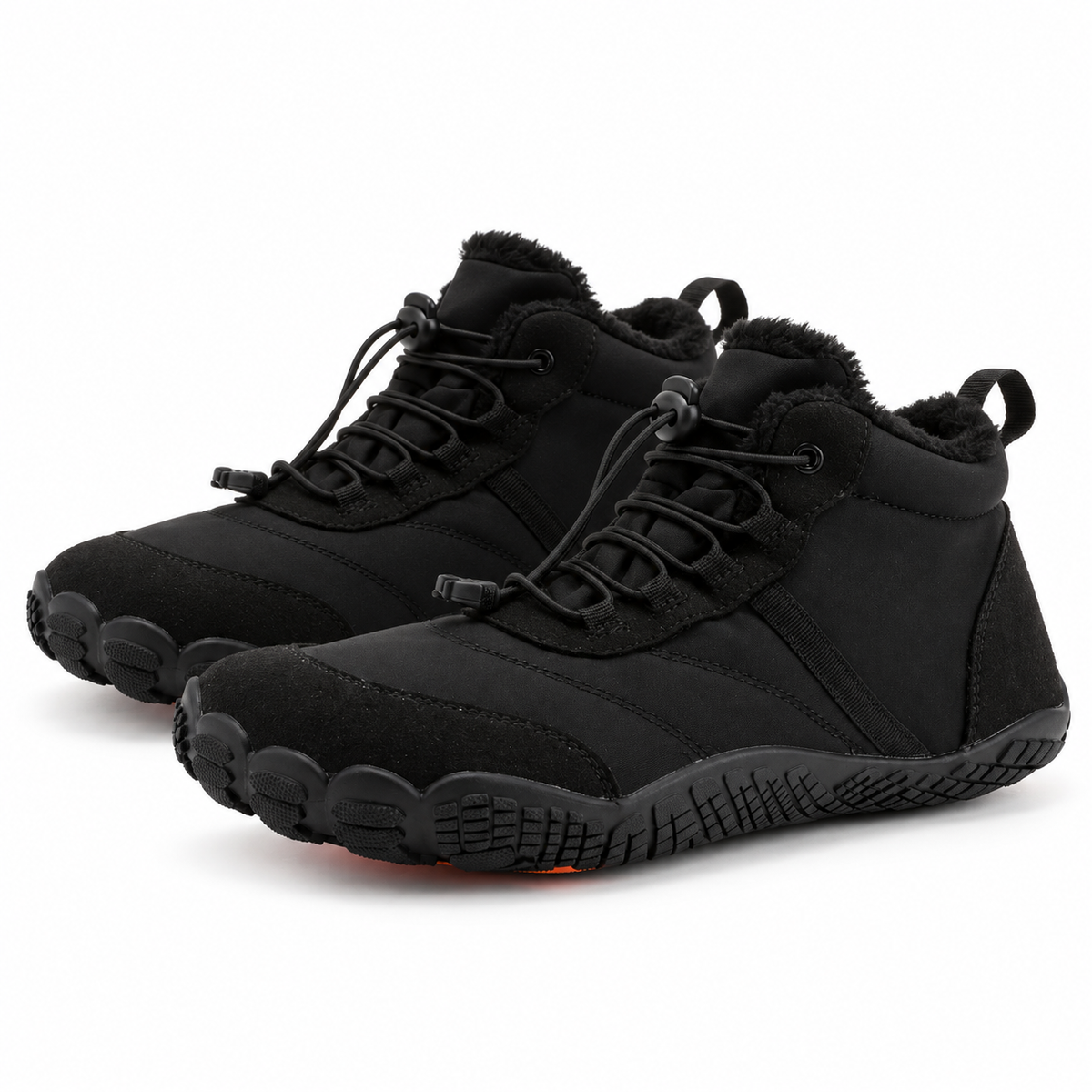 Barefoot Snowboots Fleece Gevoerd Veters Antislip Profielzool Winter Unisex