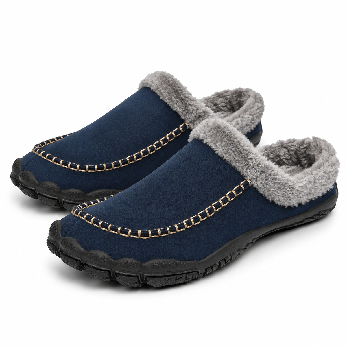 Barefoot Pantoffels Heren Warm Fleece Voering Antislip Lichtgewicht Winter