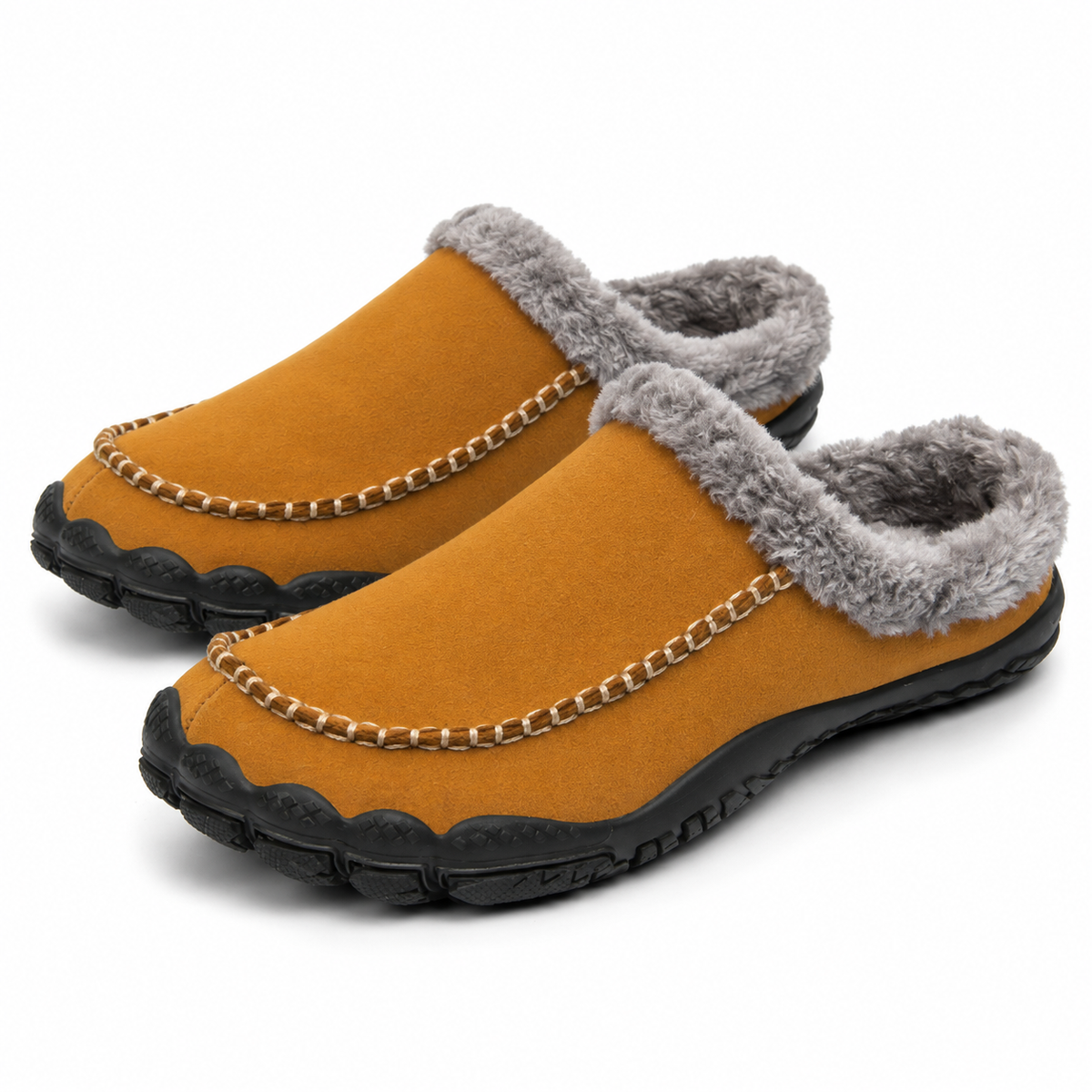 Barefoot Pantoffels Heren Warm Fleece Voering Antislip Lichtgewicht Winter