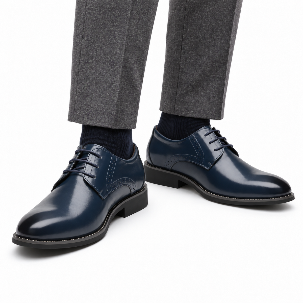 Heren Nette Veterschoenen Derby Brogue Glad Bovenwerk Formeel Zakelijk