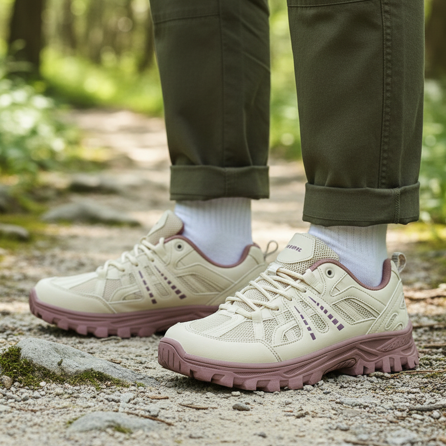 Dames en Heren Lage Outdoor Wandelschoenen – Comfort, Grip en Lichte Demping