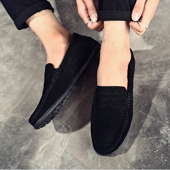 Heren Suède Loafers Instap Binnenzool Antislip Zool Casual