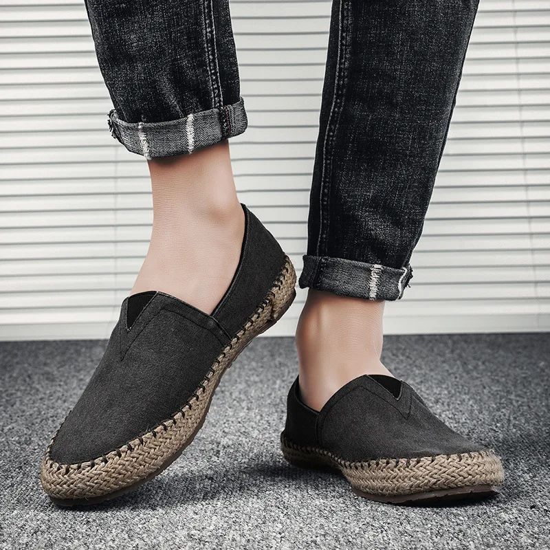 Heren Canvas Espadrilles – Platte Loafers voor Lente en Zomer